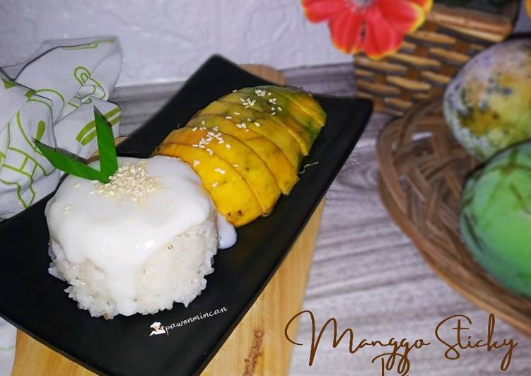 Cara meramu Manggo Sticky Rice  Anti Gagal