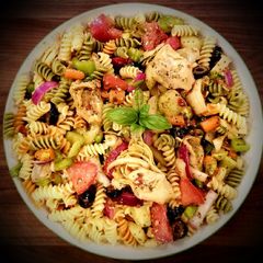 A picture of Mike's Chilled Artichoke Pasta Salad.