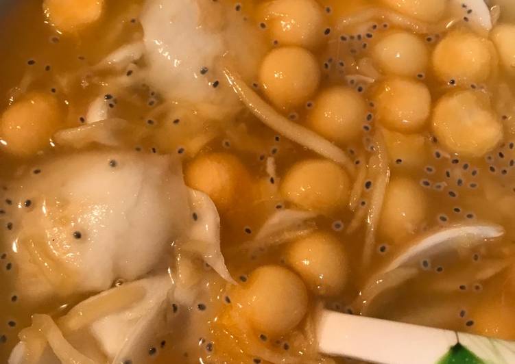 Cara Campuran saat makan malamEs blewah