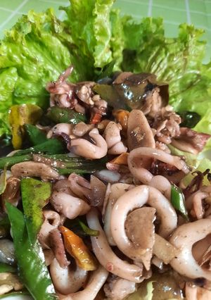 Foto resep Cumi saus tiram cabe hijau