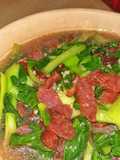 Tumis Sawi Lapchiong / Lapchong / Kuang Qiang / Sosis Babi