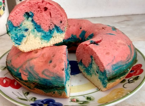 Una foto de Queque de colores