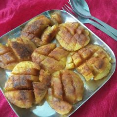 A picture of Masala Aloo (Sindhi style aalu takk).