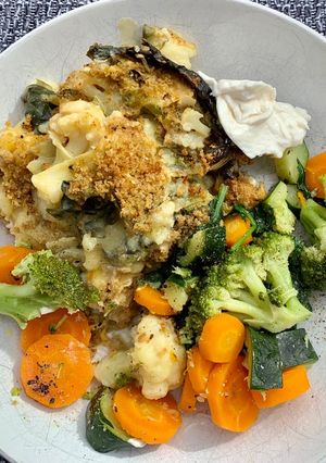A picture of Vegan cauliflower cheeze.