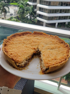 Una foto de Tarta de coco y dulce de leche 🥧🥥