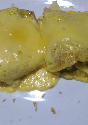 Una foto de Crepes de pollo y salsa blanca sin gluten