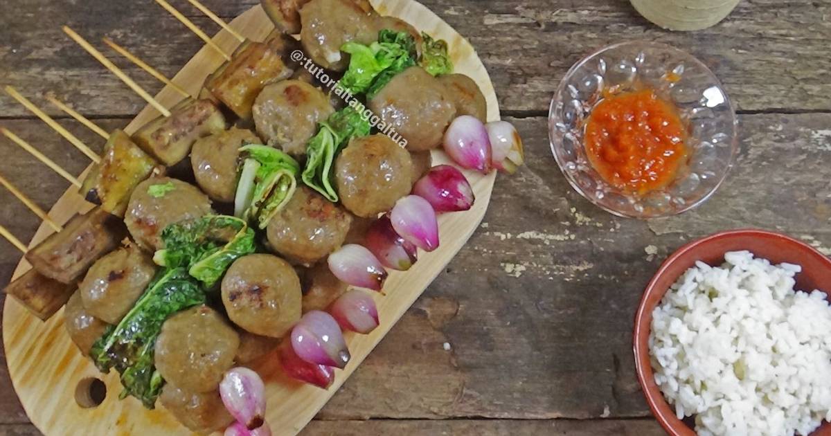 Resep Sate Bakso Bakar 2 Bumbu Oleh Musthika Dwitiya Cookpad