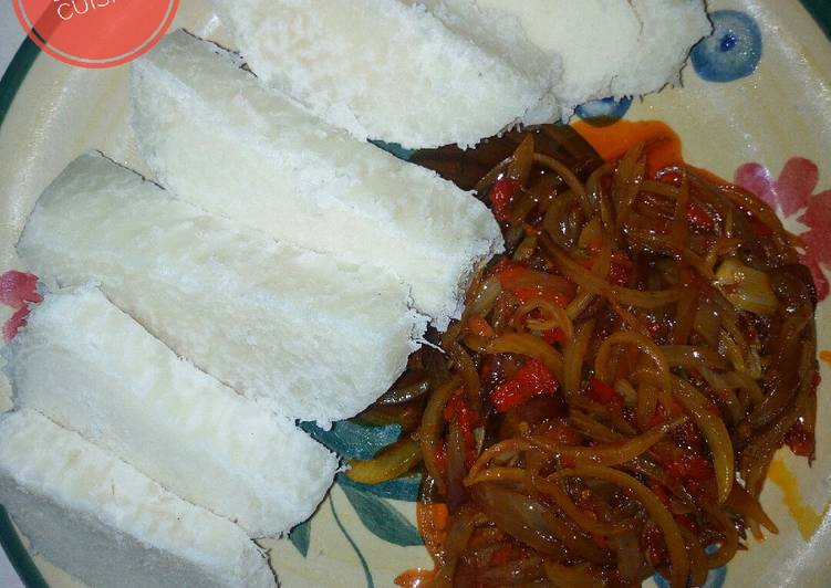 Recipe of Favorite Boiled yam and onion sauce