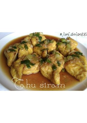 Foto resep Tahu siram a.k.a. golden tofu