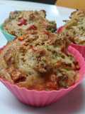 Brocolli and pepper cupcakes