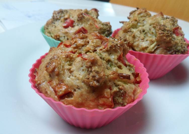 Steps to Prepare Homemade Brocolli and pepper cupcakes