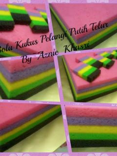 Gambar Bolu Kukus Pelangi Putih Telur