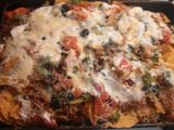 Ground turkey nacho bake