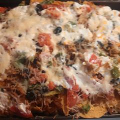Ground turkey nacho bake A picture of Ground turkey nacho bake.