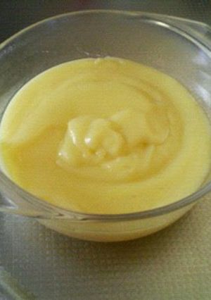 A picture of Custard Cream Made with Pancake Mix.