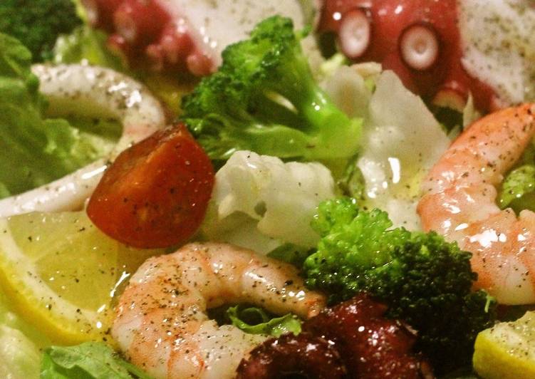 Easiest Way to Make Ultimate Seafood Salad ♪