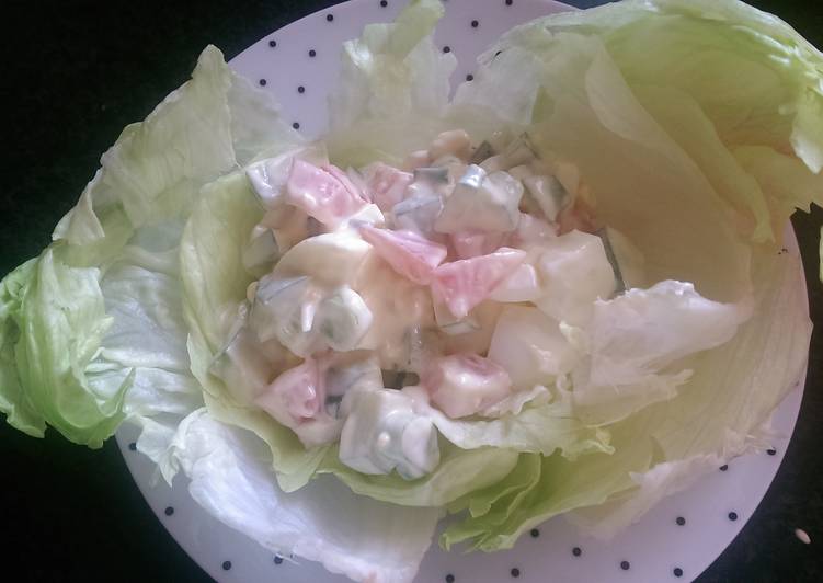 Easiest Way to Make Homemade Mandys salad lettuce cups