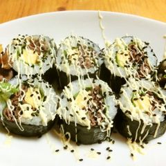 A picture of Beef Yakiniku (BBQ) Roll California Style.
