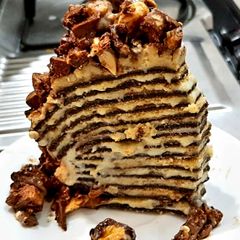 A picture of Chocolate crepe cake.