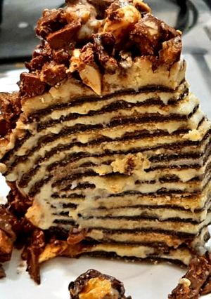 A picture of Chocolate crepe cake.