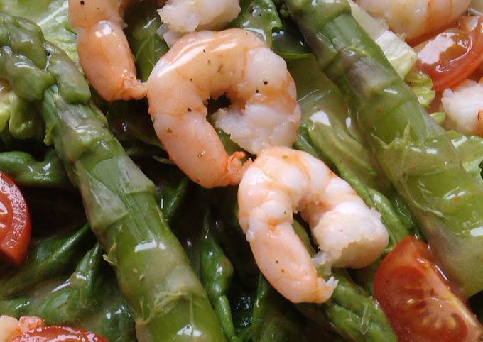 Vickys Prawn & Asparagus Salad, GF DF EF SF NF