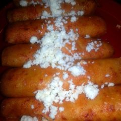 A picture of Ali's red enchiladas.