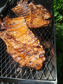 A picture of Apple juice ribs or Labor day ribs.