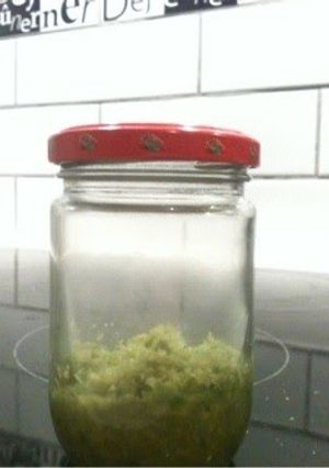 A picture of Make Yuzu Pepper Paste with Lime.