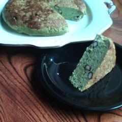 A picture of Black Bean & Okara Cake (Matcha & Kuromitsu Flavour).