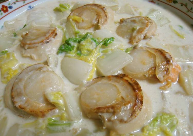 Step-by-Step Guide to Prepare Quick Simple and Warming Chinese Cabbage and Clam Cream Stew