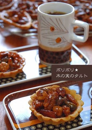 A picture of Crunchy Mini Nut Tarts.