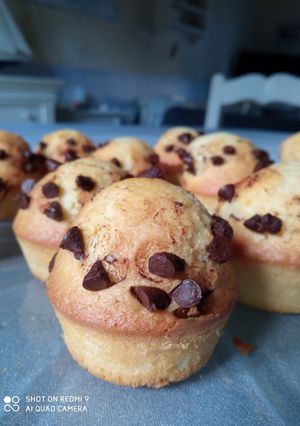 Une photo de Muffins pépites de chocolat ou coeur chocolat