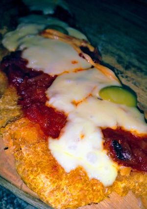 Una foto de Pizza de harina integral y calabaza