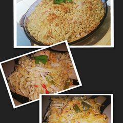 A picture of Spaghetti Alfredo Chicken Bake.