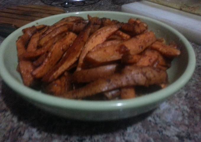 Simple Way to Make Homemade Sweet potato fries!