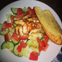 A picture of Warm chicken salad.