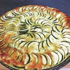Une photo de Tarte courgettes,tomates