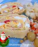 🎅Pionono Navideño de atún con dos quesos + guarnición