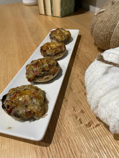 Una foto de Champiñones rellenos