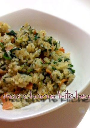 A picture of A Family Favorite: Japanese Flavored Spinach Fried Rice.