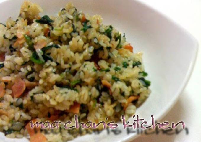 A Family Favorite: Japanese Flavored Spinach Fried Rice