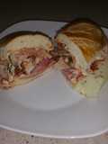 Grilled Pork Sandwich with Roasted Red Pepper Mayo "El Cumino"