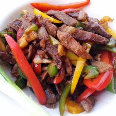 A picture of Teriyaki Lamb With Bell Pepper.