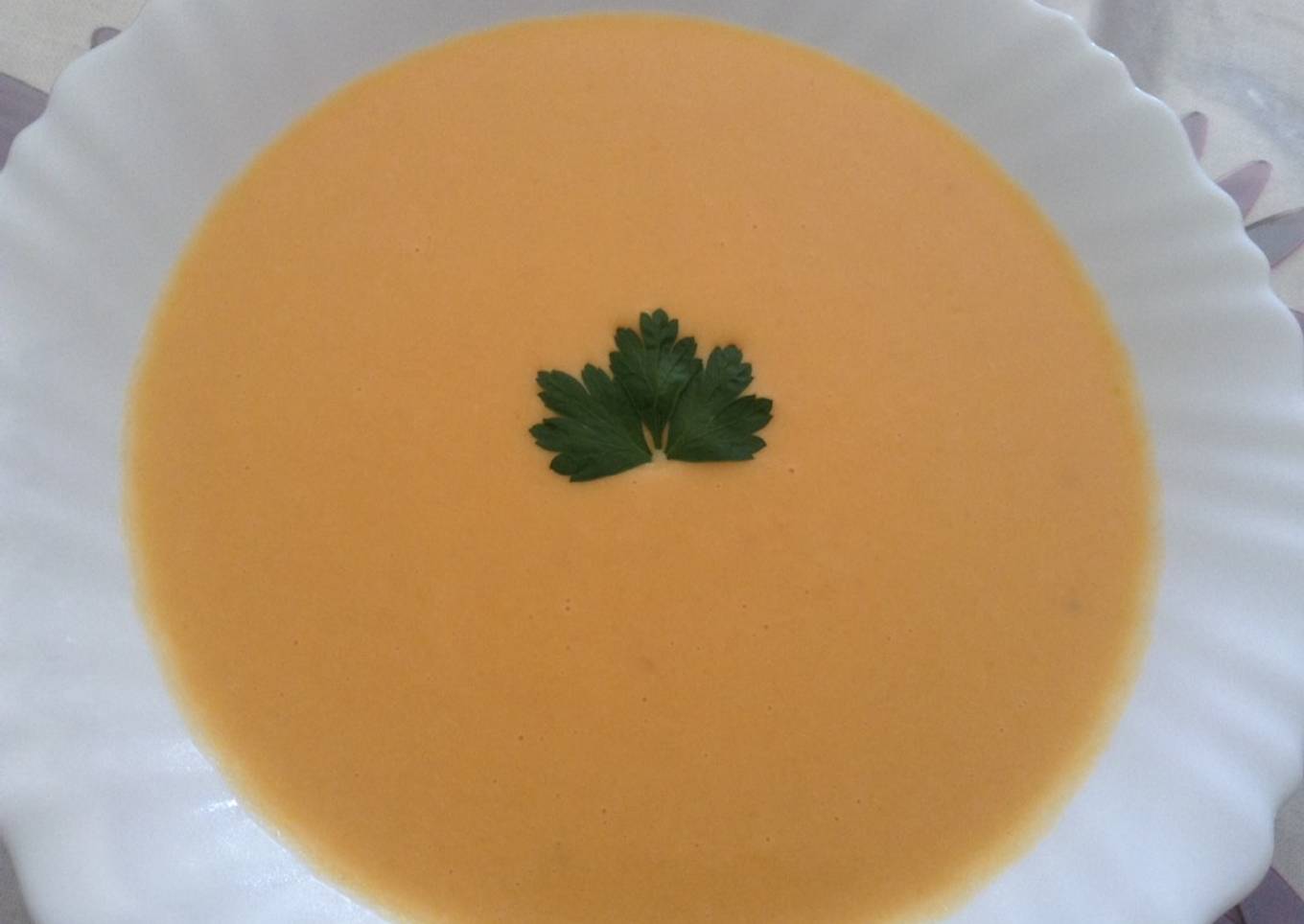 Crema de calabaza y otras verduras