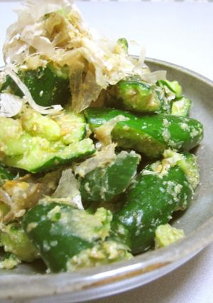 A picture of Pounded and Rubbed Cucumbers.