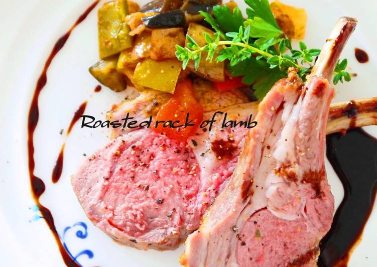 Roasted Rack of Lamb with Balsamic Sauce