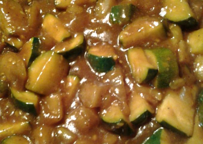 sweet and sour zucchini and eggplant