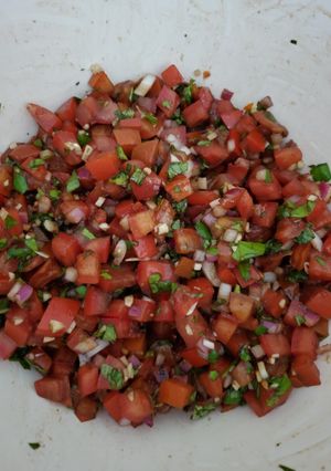 A picture of My bruschetta.