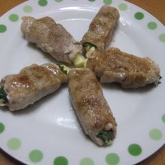A picture of Wrapped Pork with Cheese.