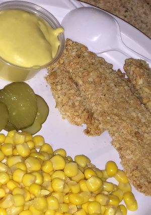 A picture of Crispy Baked Chicken Fingers.